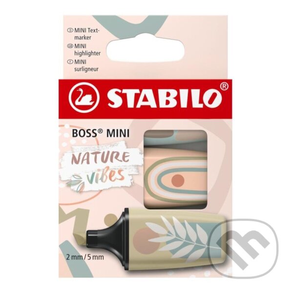 Levně Zvýrazňovač STABILO BOSS MINI Naturevibes - sada 3 ks