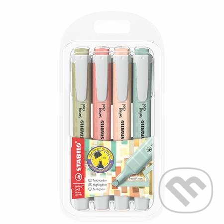 Levně Zvýrazňovač STABILO swing cool NatureCOLORS - sada 4 ks