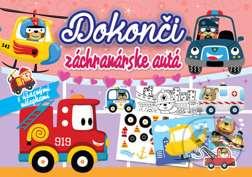 Levně Dokonči záchranárske autá (s úžasnými nálepkami) - kniha z kategorie Samolepky