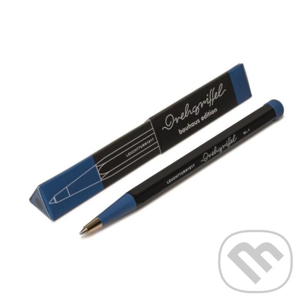 Levně Drehgriffel Nr. 1 Black/Royal Blue Bauhaus Edition Ballpoint pen (Royal Blue ink)