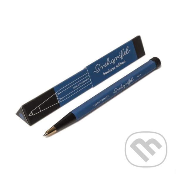 Levně Drehgriffel Nr. 1 Royal Blue/Black Bauhaus Edition Ballpoint pen (Royal Blue ink)