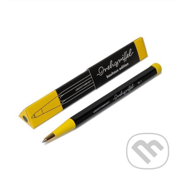 Levně Drehgriffel Nr. 1 Black/Lemon Bauhaus Edition Ballpoint pen (Royal Blue ink)