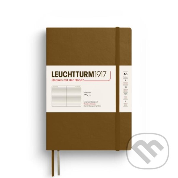 Levně Leuchtturm1917 Zápisník Spice Brown Softcover A5 linkovaný