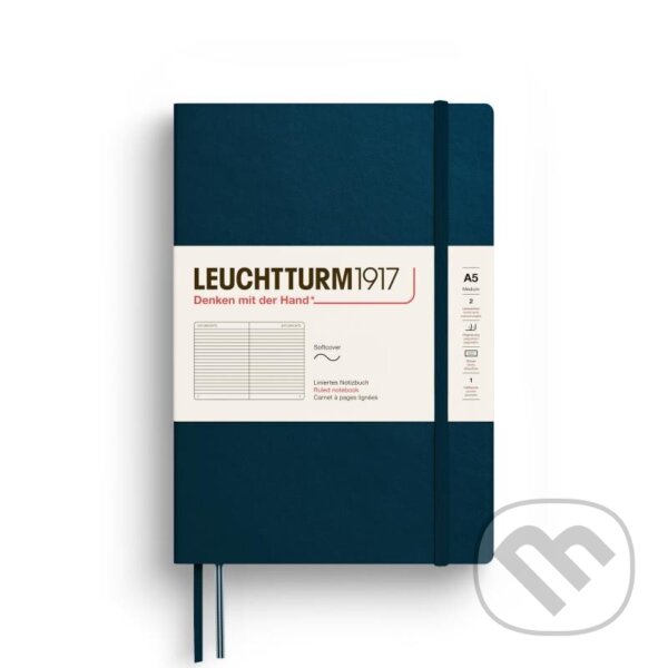 Leuchtturm1917 Zápisník Deep Sea Softcover A5 linkovaný