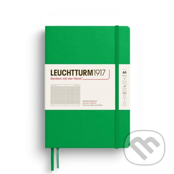 Levně Leuchtturm1917 Zápisník Spring Leaf Medium A5 čtverečkovaný