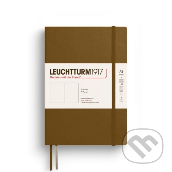Levně Leuchtturm1917 Zápisník Spice Brown Softcover A5 čistý