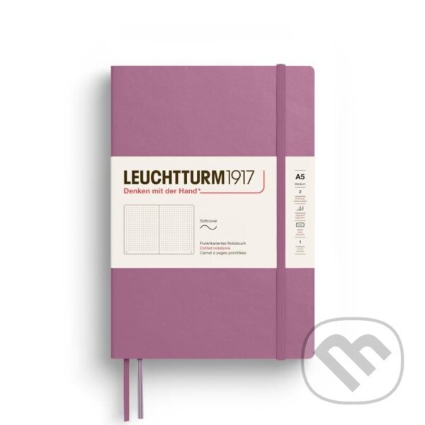 Leuchtturm1917 Zápisník Dusty Rose Softcover A5 tečkovaný