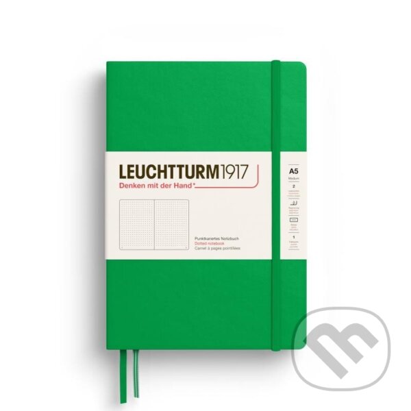 Leuchtturm1917 Zápisník Spring Leaf Medium A5 tečkovaný