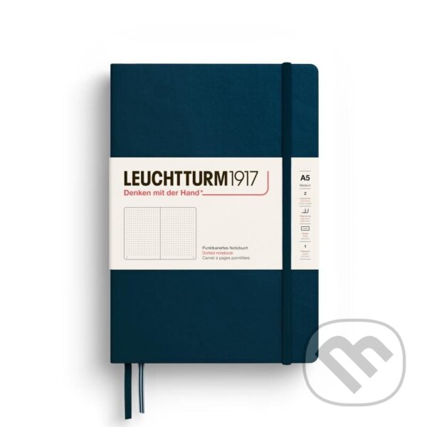 Levně Leuchtturm1917 Zápisník Deep Sea Medium A5 tečkovaný