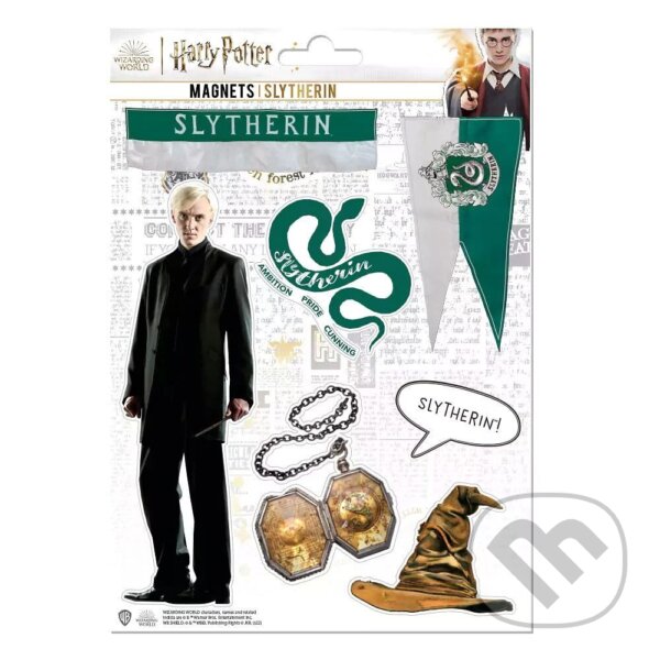 Levně Sada magnetiek Harry Potter - Slizolin (7 ks)