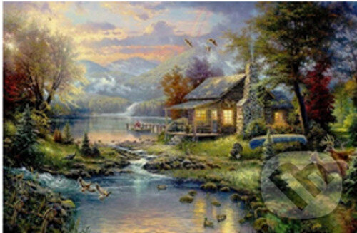 Norimpex Diamantové malování Horská chata u jezera 30 x 40 cm