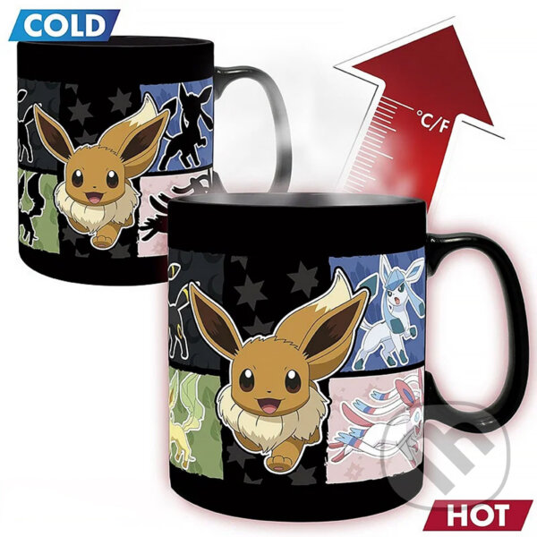 Levně Hrnček Pokémon - Eevee Evolution, meniaci sa