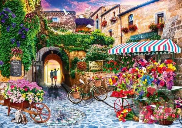 Levně Kvetinový trh - puzzle z kategorie Umelecké