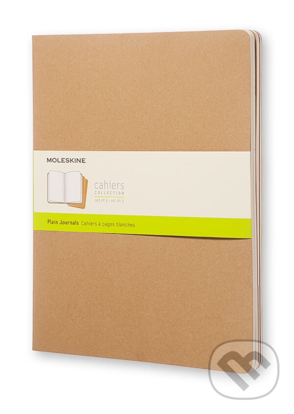 Levně Moleskine - sada 3 zošitov (kartónová väzba) (extra veľké, čisté)