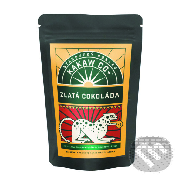 Kávy a čaje: Zlatá čokoláda (originál biela) Kolumbia (Kakaw Co+). Kakaw Co+, 2024