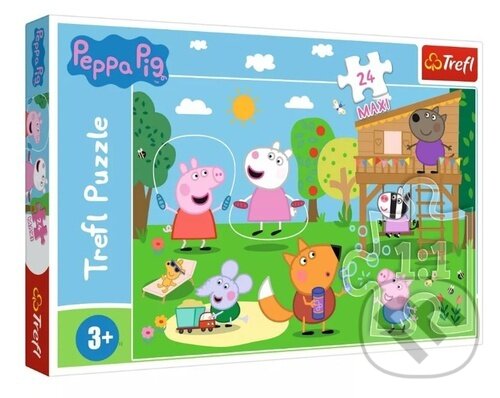 Levně Prasátko Peppa Zábava v trávě (MAXI 24 dílků) - puzzle z kategorie 15 – 60 dielikov