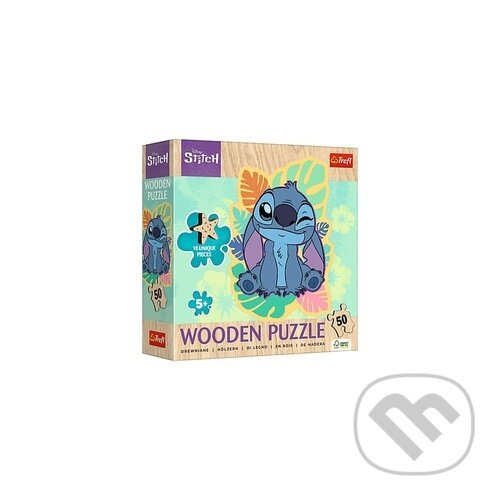 Levně Dřevěné obrysové puzzle Stitch (50 dílků) - puzzle z kategorie 15 – 60 dielikov