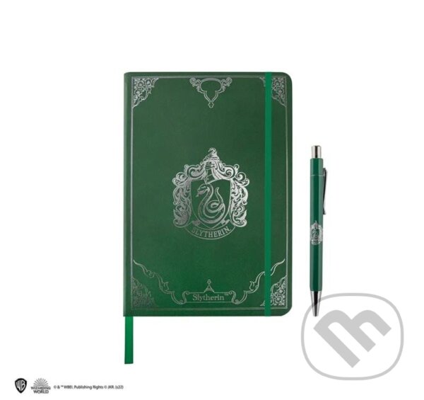 Levně Harry Potter Set zápisník s perom Slizolin