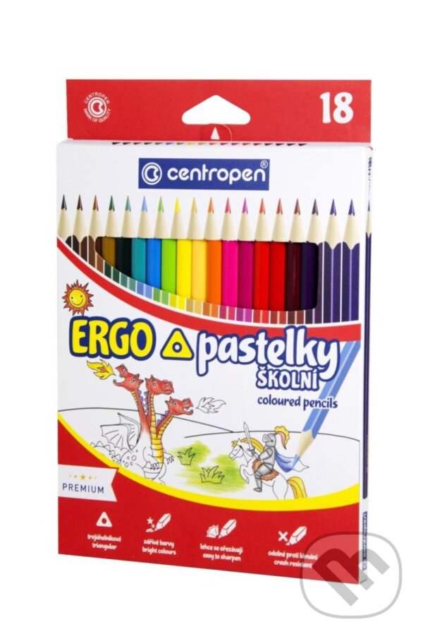 Levně Centropen pastelky 9521 trojhranné - 18 ks