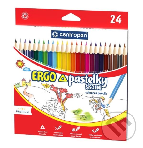 Levně Centropen pastelky 9521 trojhranné - 24 ks