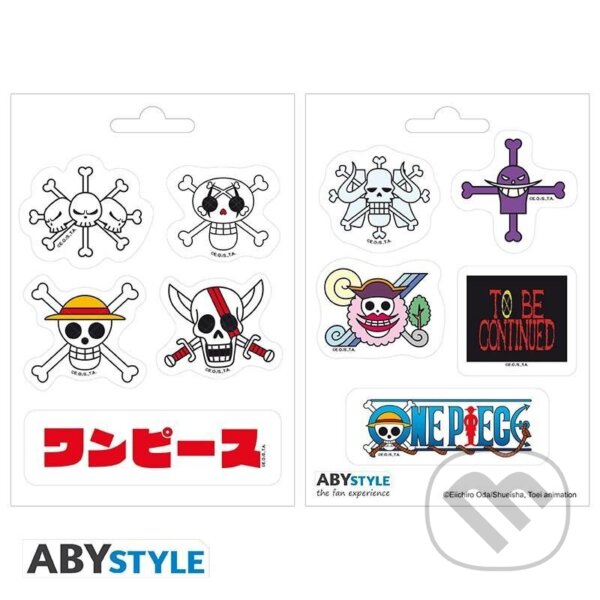 Levně One Piece Samolepky Emperors Skulls - 2 aršíky