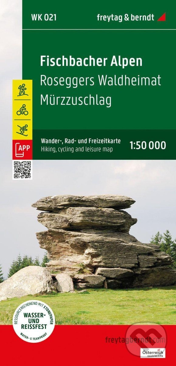 Levně Fischbacher Alpen, Murzzuschlag 1:50 000 (Turistická, cyklistická a rekreačná mapa)
