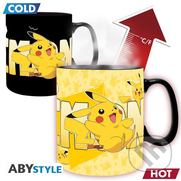 Levně Pokémon Hrnček meniaci sa Pikachu