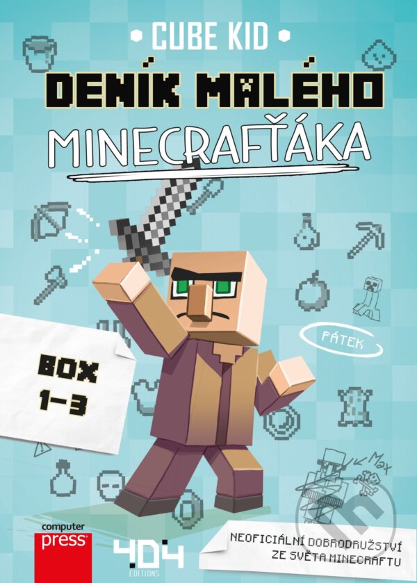 Deník malého Minecrafťáka 1-3 (BOX) - Cube Kid, Computer Press, 2017