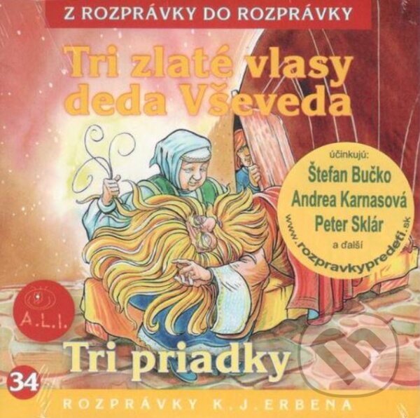 Levně Tri zlaté vlasy deda Vševeda / Tri priadky - audiokniha z kategorie Rozprávky
