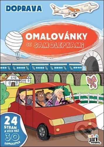 Levně Omalovánky A4 se samolepkami Doprava - kniha z kategorie Omaľovávanky