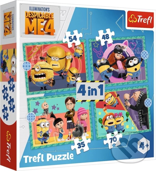 Levně Já, padouch 4: Šílení Mimoni 4v1 - puzzle z kategorie 60 – 300 dielikov