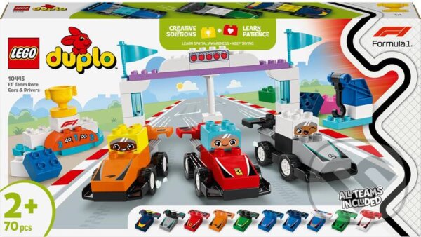 Levně LEGO® DUPLO® 10445 Pretekárske autá a šoféri tímu F1® - hra z kategorie Duplo