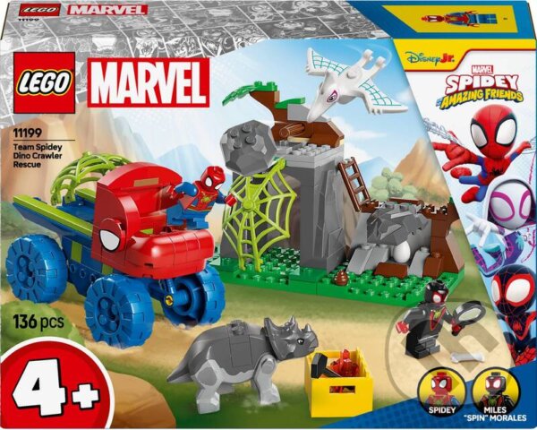 Spoločenská hra: LEGO® Marvel Spidey a jeho fantastickí priatelia  11199 Spideyho tím a záchrana dinosaurov (LEGO). LEGO, 2025