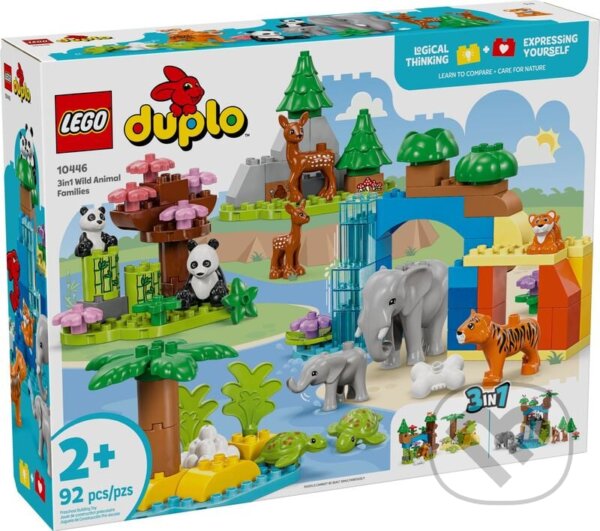 Spoločenská hra: LEGO® DUPLO® 10446 Rodinky divokých zvierat 3 v 1 (LEGO). LEGO, 2025