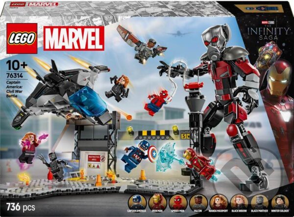 Levně LEGO® Marvel 76314 Akčná bitka – Captain America: Občianska vojna - hra z kategorie Ostatné