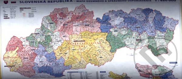 Levně Slovensko - administratívna mapa 1:460 000 (Nástenná mapa)