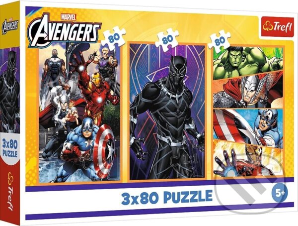 Trefl Marvel Dny plné akce 3 x 80 dílků