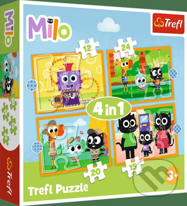 Levně 4v1 Milo, zoznámte sa s Milom a jeho priateľmi - puzzle z kategorie 15 – 60 dielikov