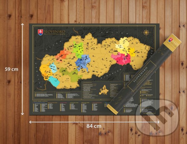 Levně Stieracia mapa Slovenska (Vlastivedná stieracia mapa)