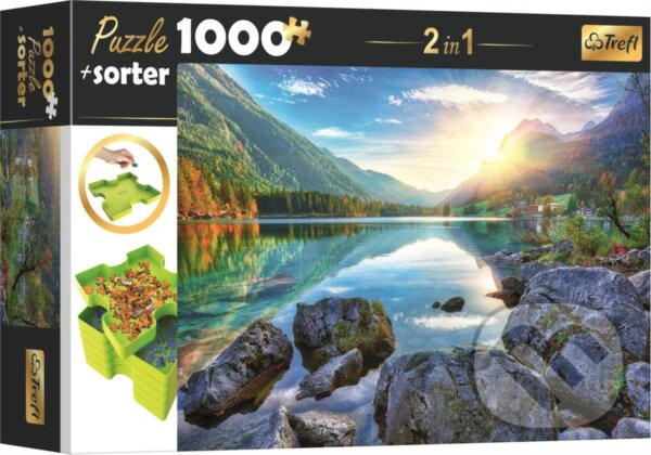 Levně Puzzle s třídičem 2v1: Jezero Hintersee, Německo - puzzle z kategorie Prírodné scenérie