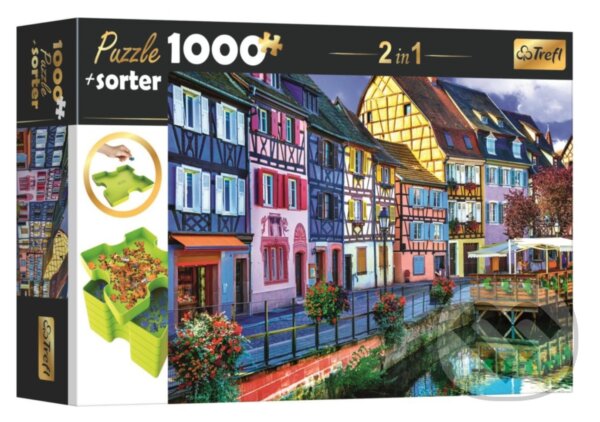 Levně Puzzle s třídičem 2v1: Colmar, Francie - puzzle z kategorie Prírodné scenérie