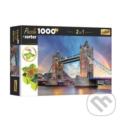 Levně Puzzle s třídičem 2v1: Tower Bridge, Londýn - puzzle z kategorie Mestá a stavby