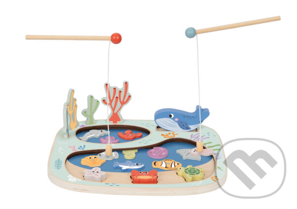 Spoločenská hra: Chytanie rybičiek a balančná hra 2v1 (Tooky Toy). Tooky Toy, 2025