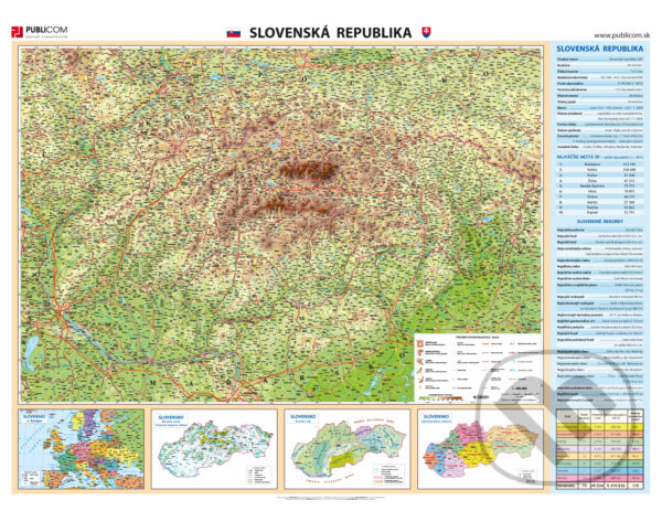 Závesná mapa Slovenská republika (Publicom). Publicom