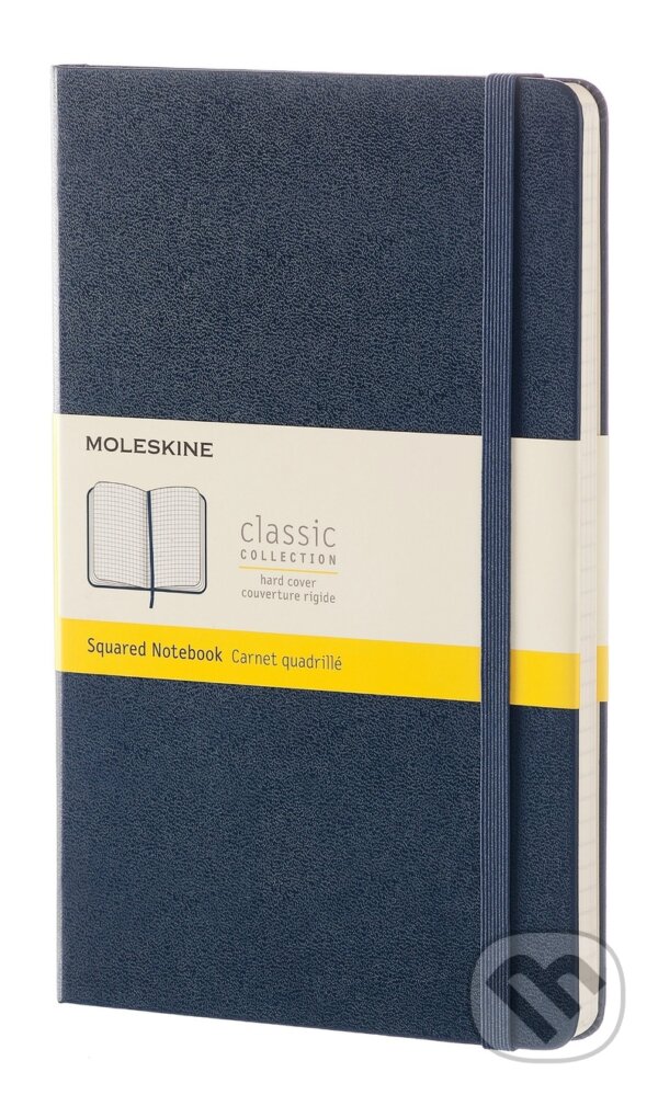 Levně Moleskine - modrý zápisník (stredný, štvorčekový)