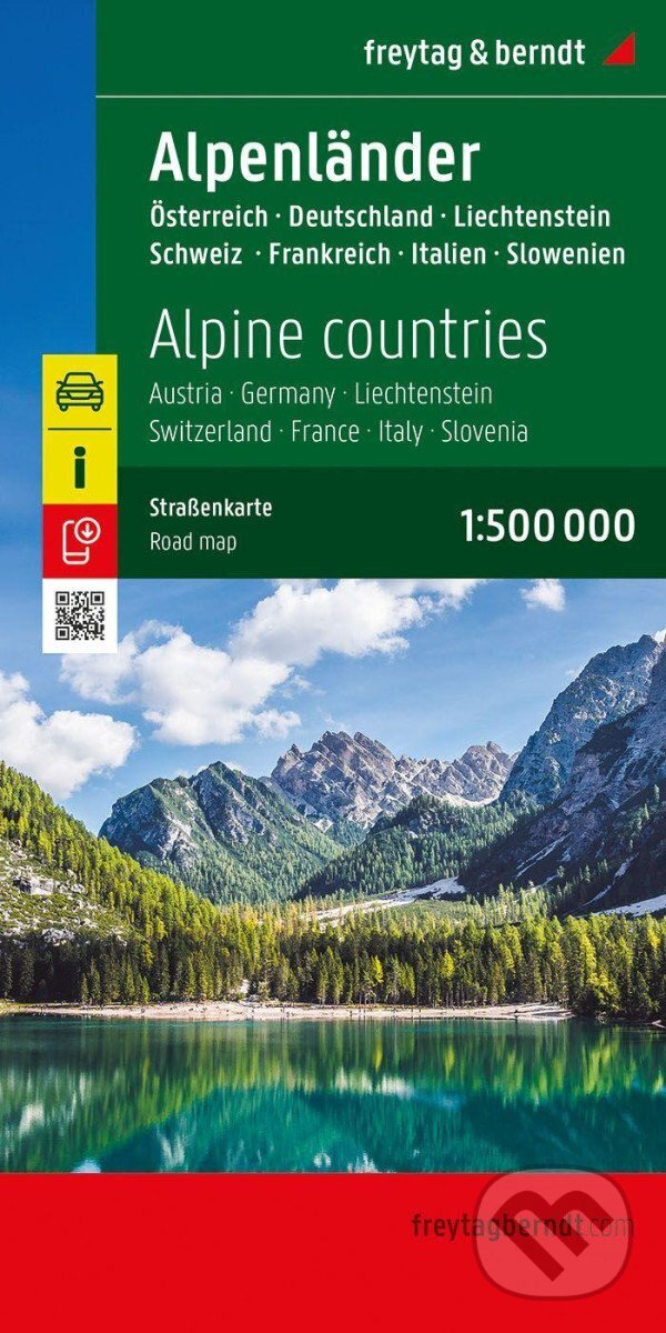 Alpské země 1:500 000 / silniční mapa