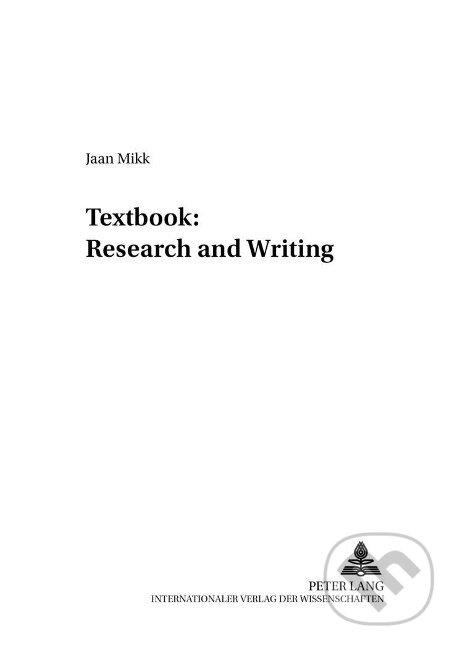Levně Textbook: Research and Writing - Jaan Mikk - kniha z kategorie Psychológia
