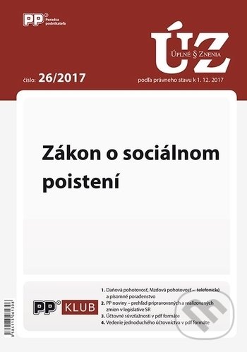 Levně Úplné znenia zákonov 26/2017 (Zákon o sociálnom poistení)