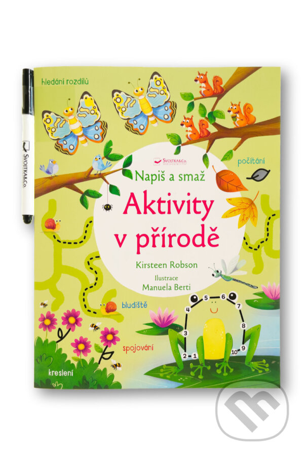 Levně Napiš a smaž - Aktivity v přírodě - Kristeen Robson, Manuela Berti (ilustrátor) - kniha z kategorie Hravé úlohy