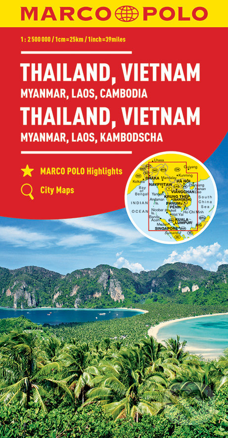 Levně Thailand, Vietnam (Myanmar, Laos, Cambodia / Myanmar, Laos, Kambodscha (mírka hlavní mapy: 1:2 500 000; ZOOM system))